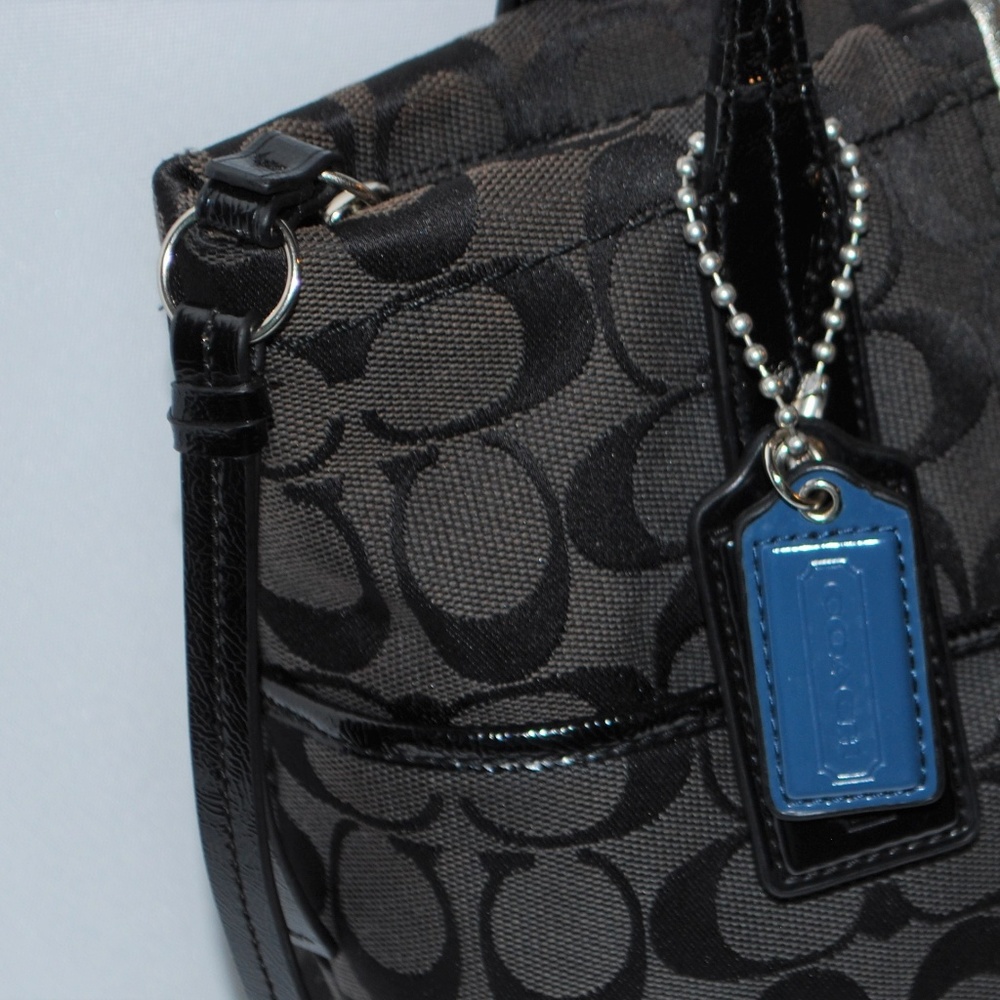 Signature Stripe Python Tote Coach - Picture 4 of 10